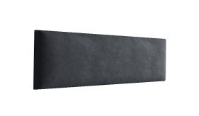 Panneaux rembourrés, lot de 10, Couleur : Noir, Revêtement : Velours, dimensions : 60 x 15 cm