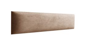 Panneaux rembourrés, lot de 10, couleur : marron, Revêtement : Velours, dimensions : 60 x 15 cm