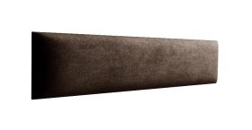 Panneaux rembourrés, lot de 10, Couleur : Brun foncé, Revêtement : Velours, dimensions : 60 x 15 cm