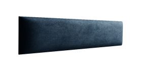 Panneaux rembourrés, lot de 10, Couleur : Bleu foncé, Revêtement : Velours, dimensions : 60 x 15 cm