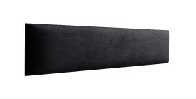 Panneaux rembourrés, lot de 10, Couleur : Noir, Revêtement : Velours, dimensions : 60 x 15 cm