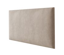 Panneaux rembourrés, lot de 10, couleur : marron clair, housse : velours, dimensions : 60 x 30 cm