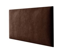 Panneaux rembourrés, lot de 10, Couleur : Brun foncé, Revêtement : Velours, dimensions : 60 x 30 cm
