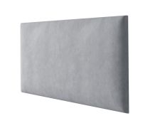 Panneaux rembourrés, lot de 10, Couleur : Gris, Revêtement : Velours, dimensions : 60 x 30 cm