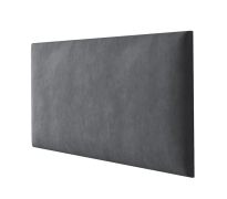 Panneaux rembourrés, lot de 10, Couleur : Anthracite, Revêtement : Velours, dimensions : 60 x 30 cm