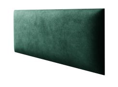 Panneaux rembourrés, lot de 10, Couleur : Vert foncé, Revêtement : Velours, dimensions : 60 x 30 cm