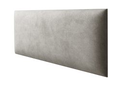 Panneaux rembourrés, lot de 10, Couleur : Gris, Revêtement : Velours, dimensions : 60 x 30 cm