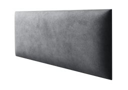 Panneaux rembourrés, lot de 10, Couleur : Anthracite, Revêtement : Velours, dimensions : 60 x 30 cm
