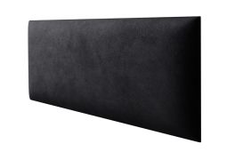Panneaux rembourrés, lot de 10, Couleur : Noir, Revêtement : Velours, dimensions : 60 x 30 cm