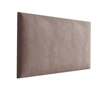 Panneaux rembourrés, lot de 10, couleur : marron, revêtement : velours, dimensions : 70 x 30 cm