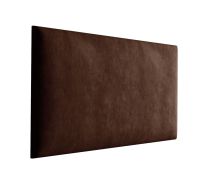 Panneaux rembourrés, lot de 10, Couleur : Brun foncé, Revêtement : Velours, dimensions : 70 x 30 cm