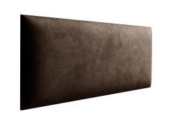 Panneaux rembourrés, lot de 10, Couleur : Brun foncé, Revêtement : Velours, dimensions : 70 x 30 cm