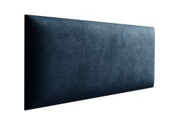 Panneaux rembourrés, lot de 10, Couleur : Bleu foncé, Revêtement : Velours, dimensions : 70 x 30 cm