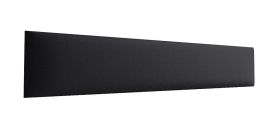Panneaux rembourrés, lot de 10, Couleur : Noir, Housse : Similicuir, dimensions : 80 x 15 cm