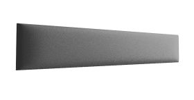 Panneaux rembourrés, lot de 10, Couleur : Gris, Housse : Similicuir, dimensions : 80 x 15 cm