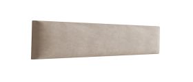 Panneaux rembourrés, lot de 10, couleur : marron clair, housse : velours, dimensions : 80 x 15 cm