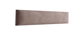 Panneaux rembourrés, lot de 10, couleur : marron, housse : velours, dimensions : 80 x 15 cm
