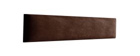 Panneaux rembourrés, lot de 10, Couleur : Brun foncé, Revêtement : Velours, dimensions : 80 x 15 cm