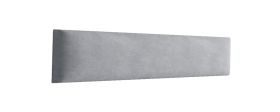 Panneaux rembourrés, lot de 10, Couleur : Gris, Revêtement : Velours, dimensions : 80 x 15 cm