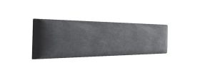 Panneaux rembourrés, lot de 10, Couleur : Anthracite, Revêtement : Velours, dimensions : 80 x 15 cm