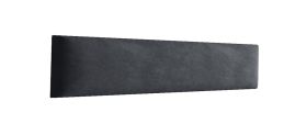 Panneaux rembourrés, lot de 10, Couleur : Noir, Revêtement : Velours, dimensions : 80 x 15 cm
