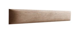 Panneaux rembourrés, lot de 10, couleur : marron, housse : velours, dimensions : 80 x 15 cm