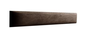 Panneaux rembourrés, lot de 10, Couleur : Brun foncé, Revêtement : Velours, dimensions : 80 x 15 cm