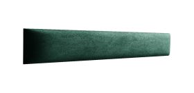 Panneaux rembourrés, lot de 10, Couleur : Vert foncé, Revêtement : Velours, dimensions : 80 x 15 cm