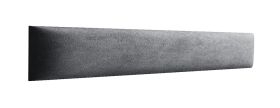 Panneaux rembourrés, lot de 10, Couleur : Anthracite, Revêtement : Velours, dimensions : 80 x 15 cm