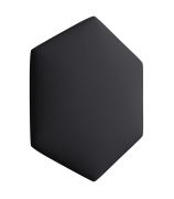 Panneaux rembourrés, lot de 10, Couleur : Noir, Housse : Similicuir, dimensions : 35 x 40,5 cm
