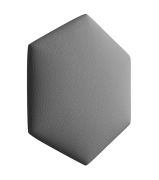 Panneaux rembourrés, lot de 10, Couleur : Gris, Housse : Similicuir, dimensions : 35 x 40,5 cm