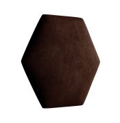 Panneaux rembourrés, lot de 10, Couleur : Brun foncé, Revêtement : Velours, dimensions : 35 x 40,5 cm