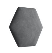 Panneaux rembourrés, lot de 10, Couleur : Anthracite, Revêtement : Velours, dimensions : 35 x 40,5 cm