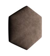 Panneaux rembourrés, lot de 10, Couleur : Brun foncé, Revêtement : Velours, dimensions : 35 x 40,5 cm
