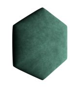 Panneaux rembourrés, lot de 10, Couleur : Vert foncé, Revêtement : Velours, dimensions : 35 x 40,5 cm
