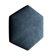 Panneaux rembourrés, lot de 10, Couleur : Bleu foncé, Housse : Velours, dimensions : 35 x 40,5 cm