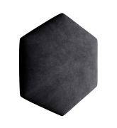 Panneaux rembourrés, lot de 10, Couleur : Noir, Revêtement : Velours, dimensions : 35 x 40,5 cm