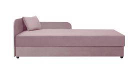 Lit d'appoint / lit de jour Rose avec espace de rangement rabattable Lobatos 75, tête de lit à gauche, ressorts Bonell, canapé-lit, surface de couchage : 80 x 195 cm, pour chambre d'amis