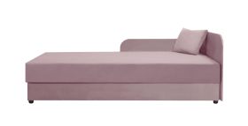 Lit d’appoint / Banquette Lobatos 76 | Rose | Tête de lit droite | Rangement intégré | 80 x 195 cm | Bonell