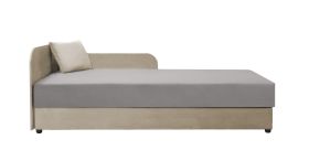 Lit d’appoint / Banquette Lobatos 99 | Bonell ressorts | Tête de lit gauche | Beige / Gris | 80 x 195 cm