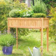 Jardinière surélevée en bois Leonie - Hauteur: 80 cm, Largeur: 40 cm, Longueur: 83 cm, matériau: mélèze
