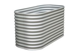 Jardinière surélevée Claudia - Couleur: argent, Longueur: 160 cm, Largeur: 80 cm, Hauteur: 80 cm
