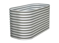 Jardinière surélevée Claudia - Couleur: argent, Longueur: 200 cm, Largeur: 80 cm, Hauteur: 80 cm