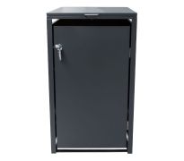 Abri pour poubelles 1-volet - Couleur: anthracite, Largeur: 66 cm, Hauteur: 116 cm, Profondeur: 80 cm