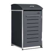 Abri pour poubelles 1-volet - Couleur: anthracite, Largeur: 72 cm, Hauteur: 135,4 cm, Profondeur: 82,6 cm