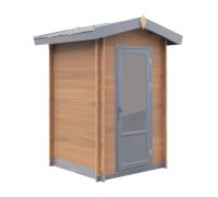 Abri de jardin en WPC Seegarten - Longueur: 150 cm, Largeur: 150 cm, Hauteur: 247 cm, couleur: aspect bois