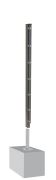 Poteau de clôture mod. A, Finition: Revêtement anthracite, Pour hauteur de clôture: 63 cm, Longueur: 68,5 cm, Points de fixation: 4