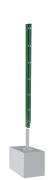 Poteau de clôture mod. A, Finition: Revêtement vert, Pour hauteur de clôture: 103 cm, Longueur: 108,5 cm, Points de fixation: 6