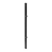 Poteaux de clôture Mod. U, Finition: Revêtement anthracite, Pour hauteur de porte: 43 cm, Longueur: 45 cm, Points de fixation: 2