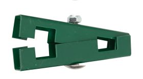 Raccord pour treillis métallique en forme de U, Finition : revêtement vert